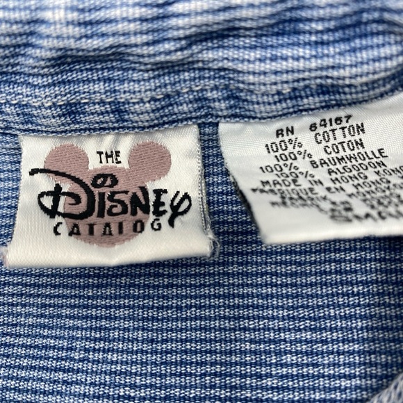 Vintage Disney Catalog Mickey & Best Friends Denim Shirt Embroidered 90s Small - Picture 5 of 8